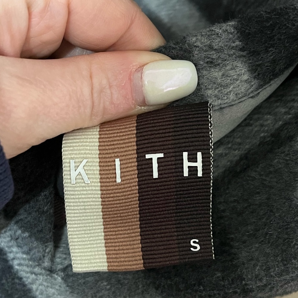 KITH Large Check Reversible Becker
Wool Coat- Charcoal Grey KH1176-105 Small - Picture 8 of 10
